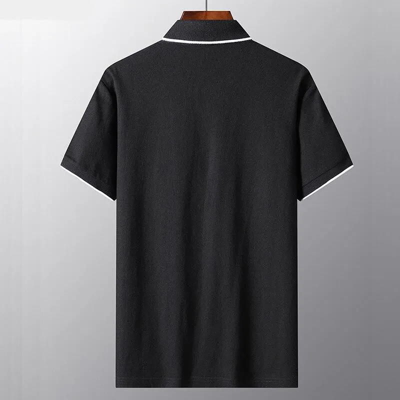 West Louis™ Solid Golf Summer Cotton Polo Shirt