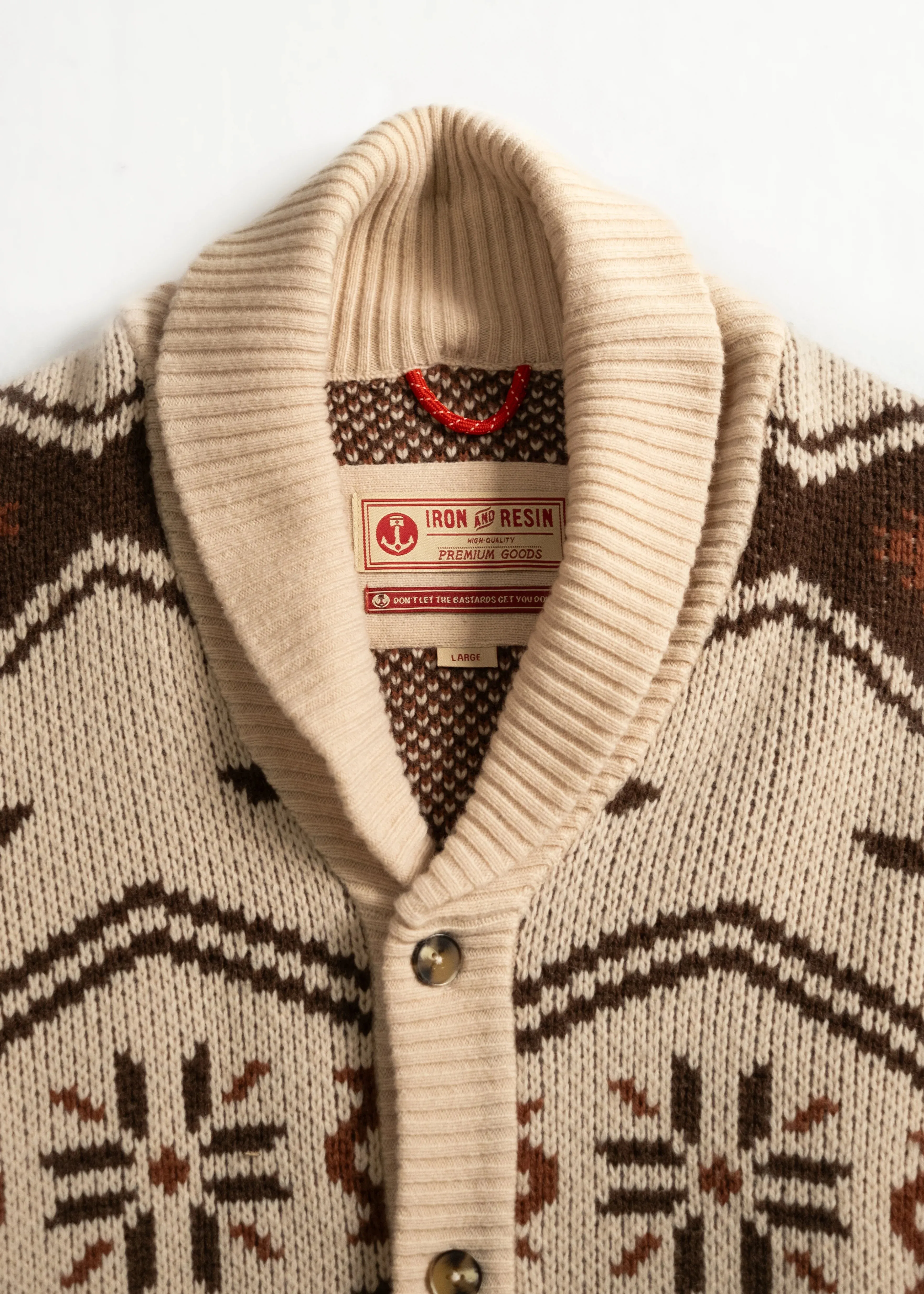 Wincha Shawl Collar Sweater - Natural