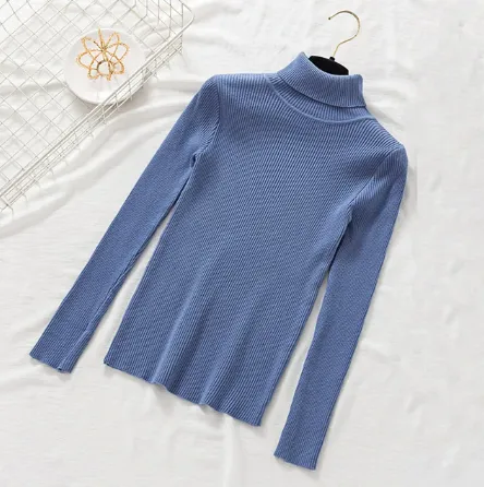 Women Turtleneck Sweaters Fashion Spring