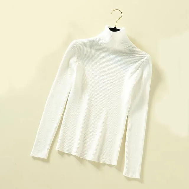 Women Turtleneck Sweaters Fashion Spring