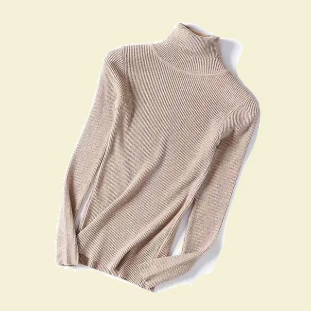 Women Turtleneck Sweaters Fashion Spring