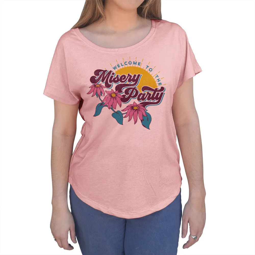 Women's Welcome To The Misery Party Scoop Neck T-Shirt