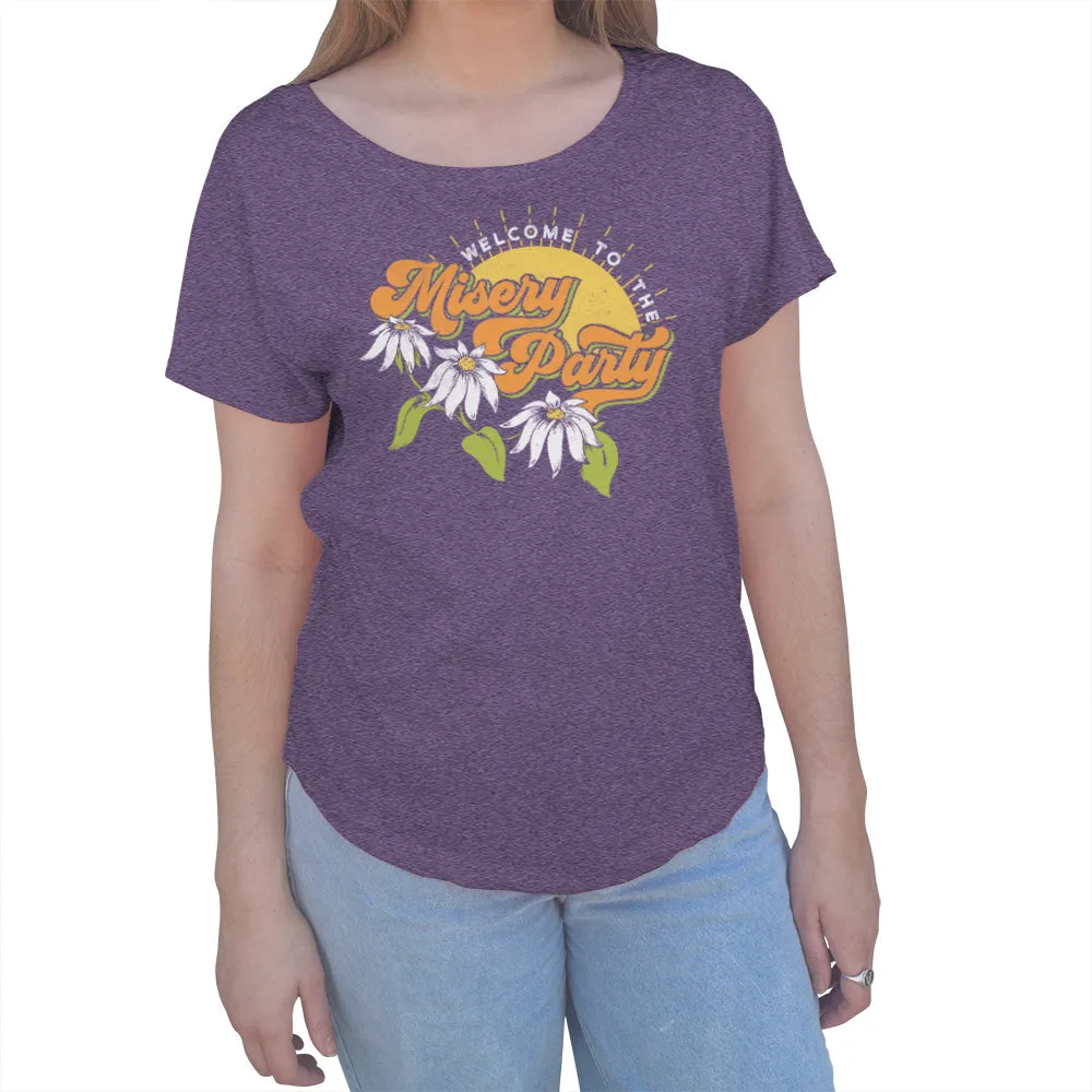 Women's Welcome To The Misery Party Scoop Neck T-Shirt