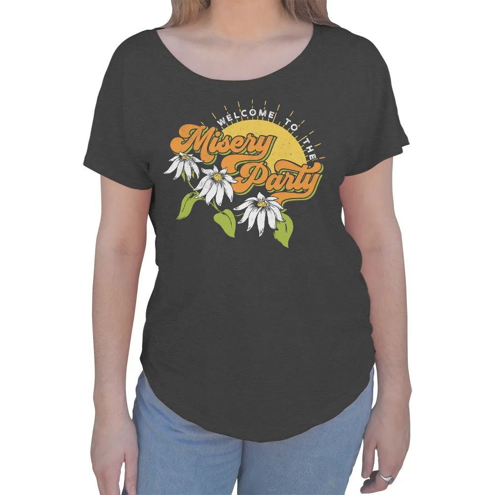 Women's Welcome To The Misery Party Scoop Neck T-Shirt