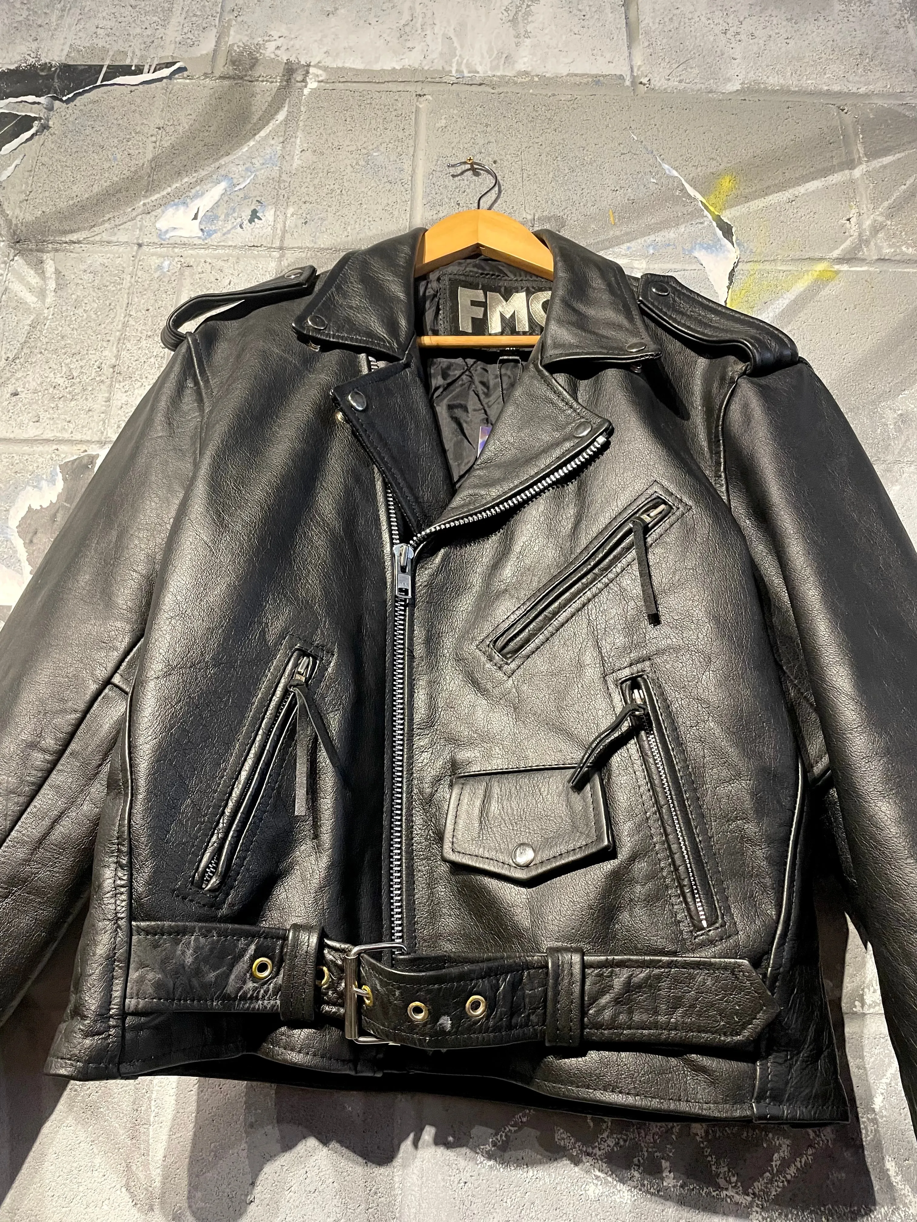Y2K FMC Black Leathers Jacket