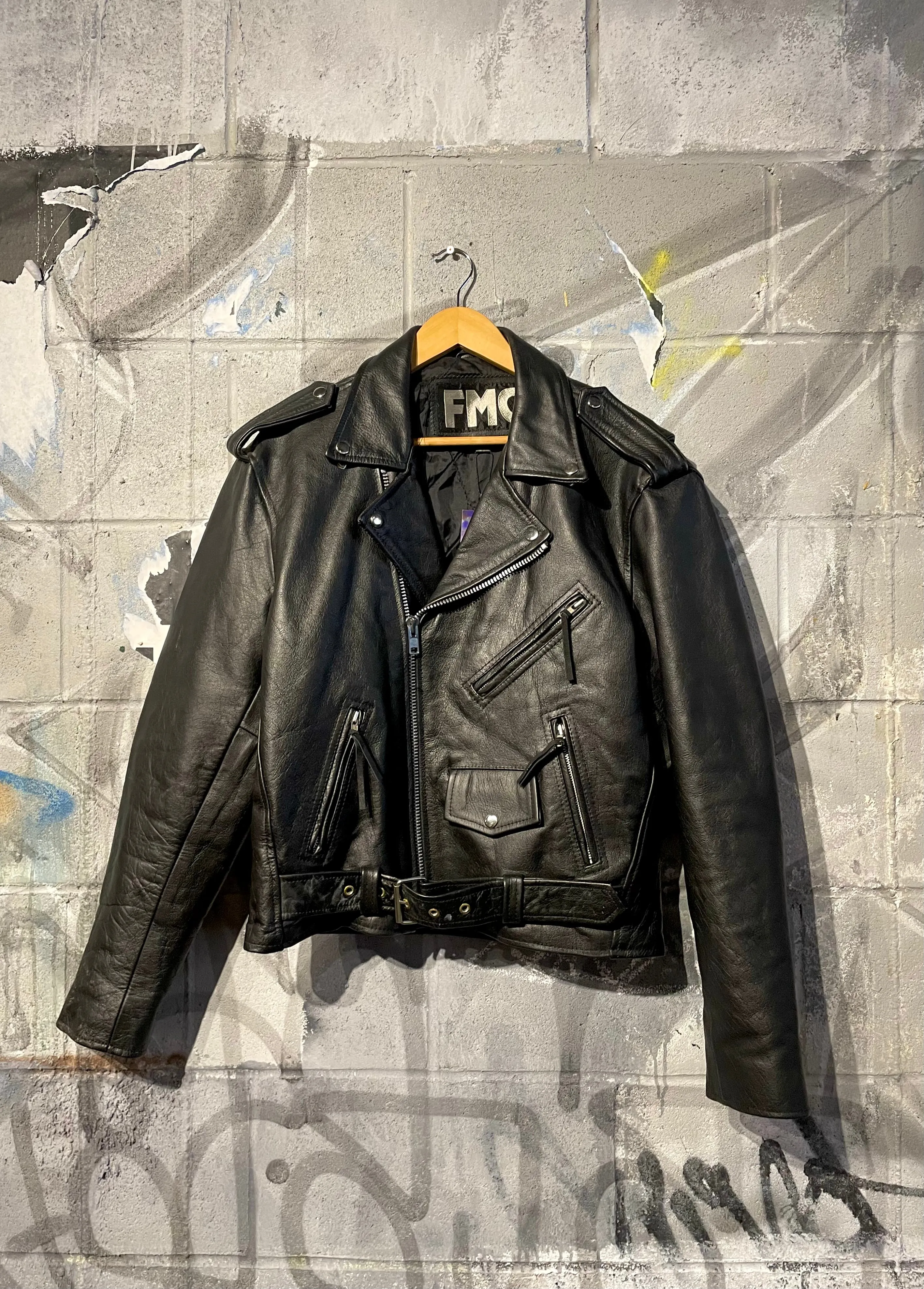 Y2K FMC Black Leathers Jacket