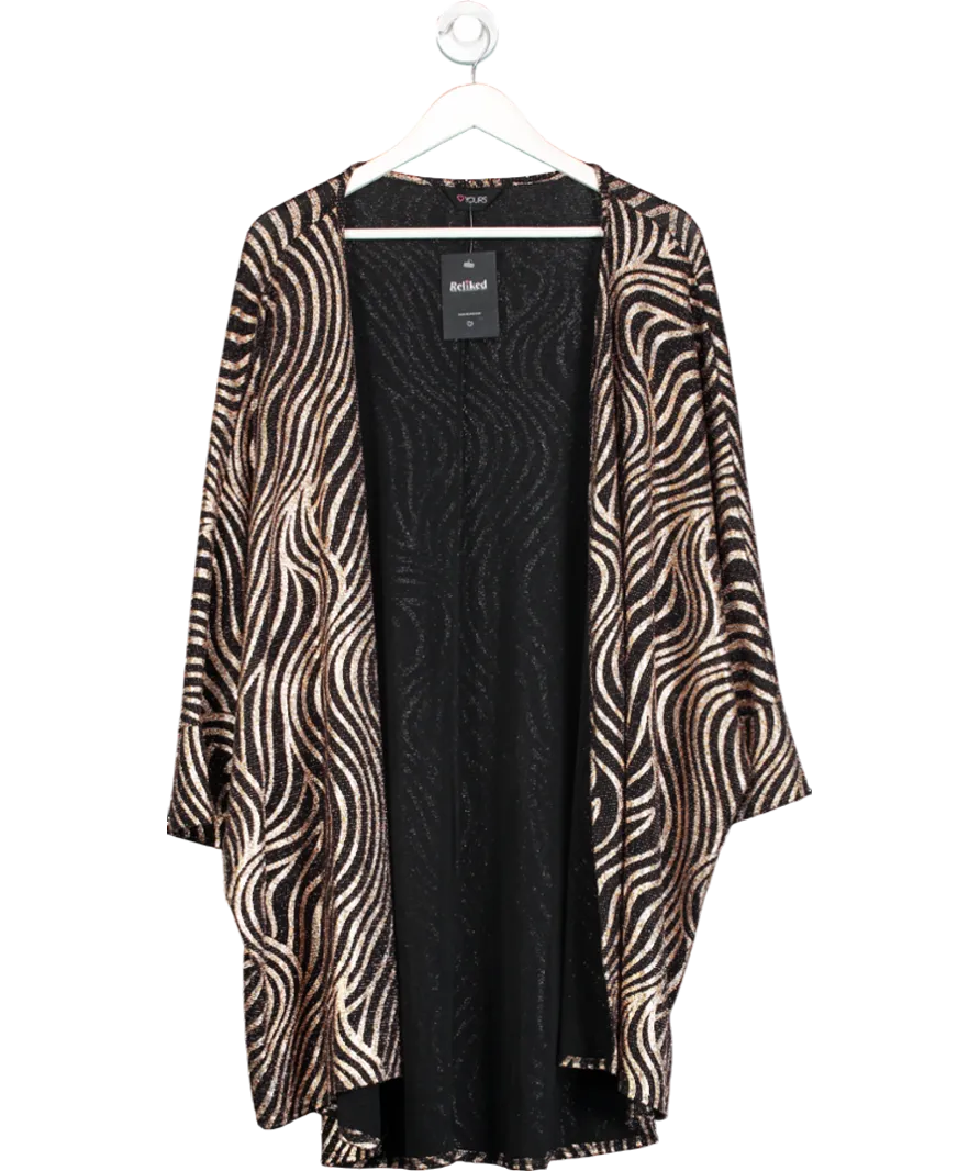 Yours Metallic Swirl Batwing Cardigan UK 30